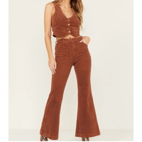 Rolla’s Eastcoast Flare High Waist Corduroy Jeans - Picture 1 of 8